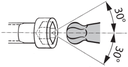Tournevis hexagonale à tête sphérique avec manche Kraftform 2 mm