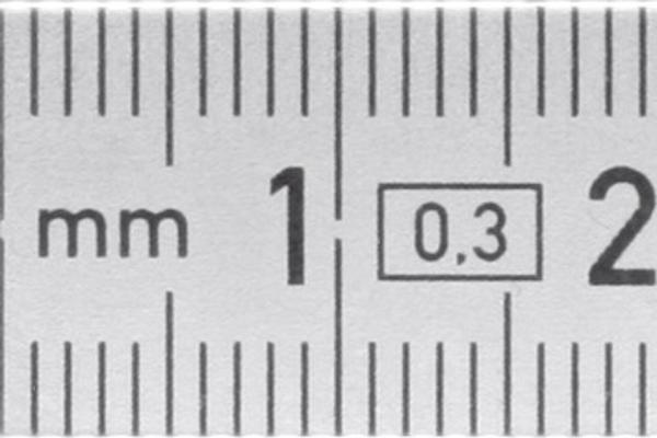 Réglet souple, étroit, inoxydable dépoli 1000mm