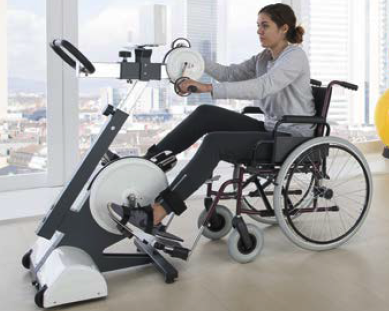 Rehabilitation bike for lower and upper limbs