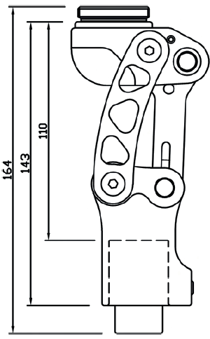 Articulation du genou polycentrique à désarticulation GrandX, aluminium allié