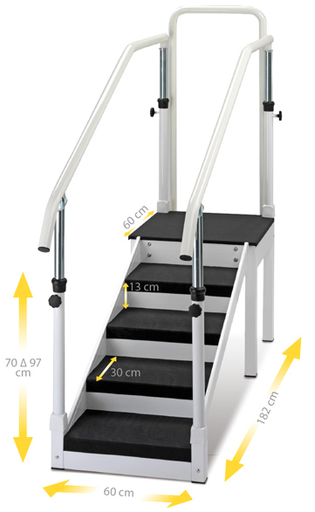 Escaleras reducidas, 5 escalones
