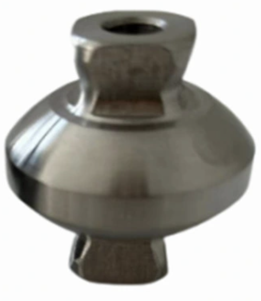 Adaptador piramidal duplo macho, titânio