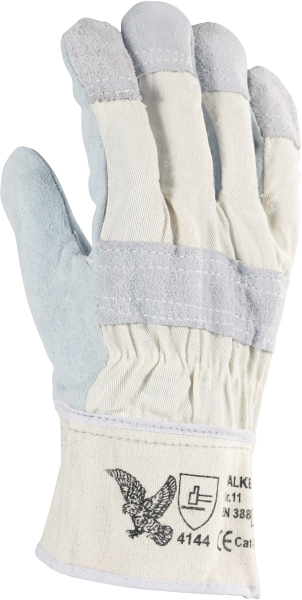 Pair of leather handling gloves, size 10