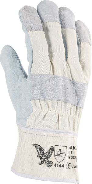 Par de guantes de cuero, talla 10