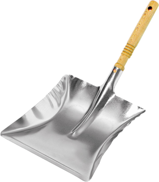 Galvanized steel workshop shovel