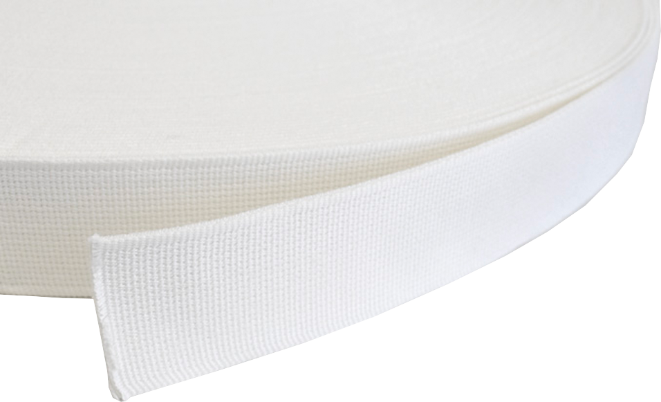 Prosthetic strap, 25mm, unbleached, roll of 50m