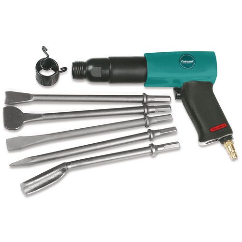 Chipping hammer with compressed air