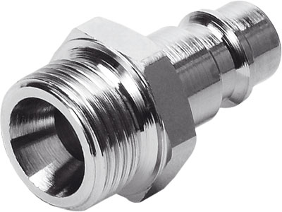 Quick coupling, male part, 1/4" outside thread, compr. air