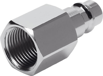 Quick coupling, male part, 1/4" inside thread, compr. air