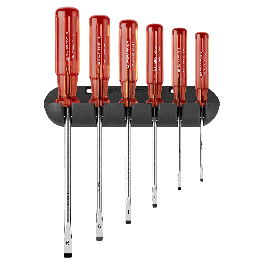 PB Swiss® Screwdriver Set, Flat, 6pcs