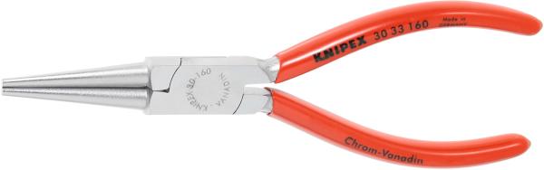 Long round nosed pliers, chrome-plated 160 mm
