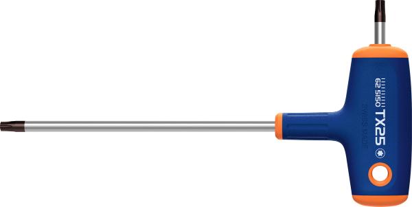 Screwdriver with Haptoprene® T-handle for Torx® TX25