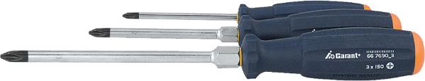 Screwdriver set for Phillips with 2-component handle, 3pcs