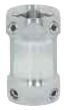 Adaptador duplo, aço inoxidável, tamanho 60