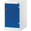 Combinable cabinet with solid sheet hinged door