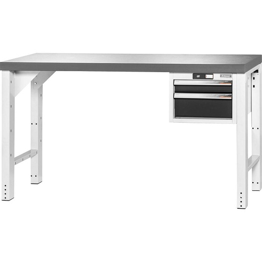 Universal workbench 1500mm long, with 2 drawers