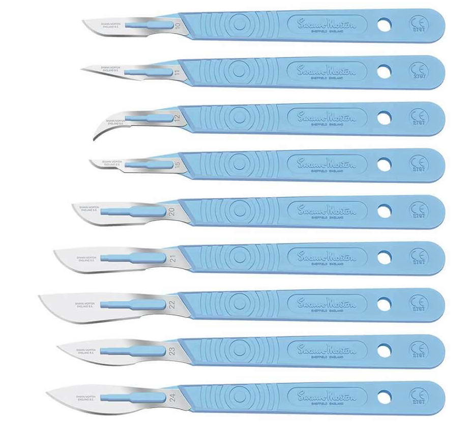 Disposable scalpels, 10pcs
