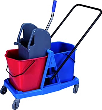 Double bucket trolley with press