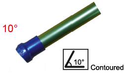 Adaptador de tubo para niños, L = 360 mm, Ø22 mm, aluminio, 10°