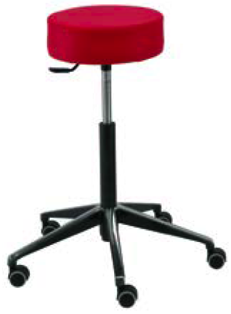 Tabouret pivotant rembourré comfort, réglable en hauteur