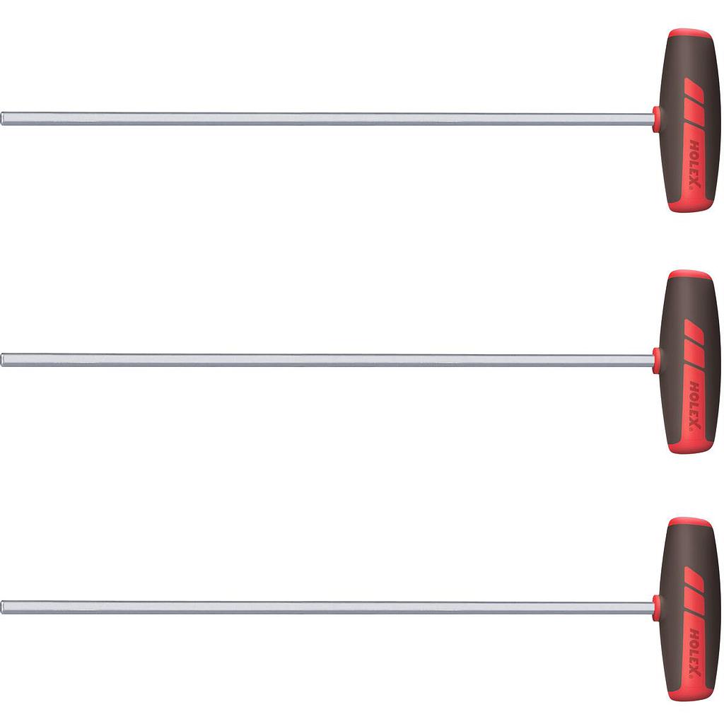 Hexagonal screwdriver, extra long, with cross handle SET