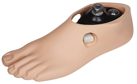 Einachsiger Fuß mit einstellbarer Absatzhöhe