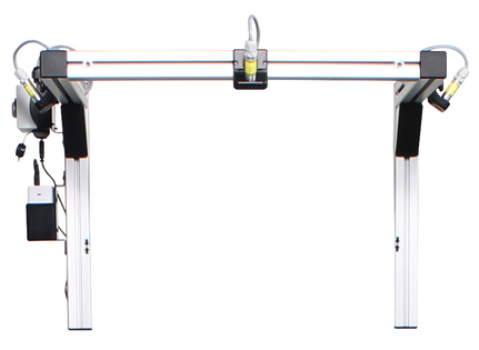 Mounting frame with three integrated lasers for the PROS.A. Assembly