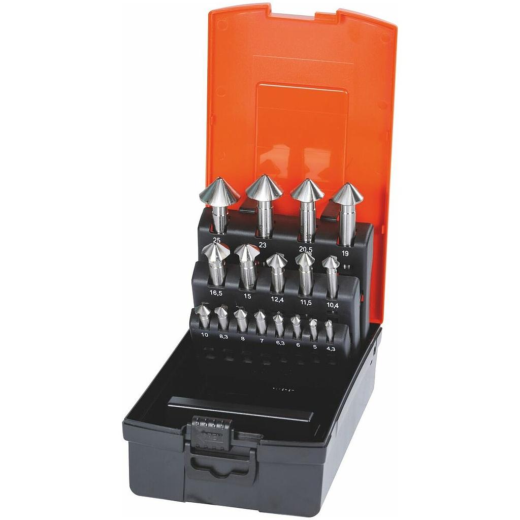 Countersink set in a case 90°, 17pcs