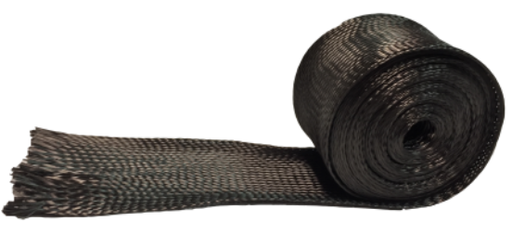 [02CBF02010] Carbon Braid Flat Tape, width 50mm, long 3m