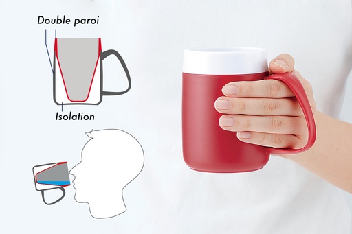 [00 E MAE11/R] Vaso ergonómico con 1 asa