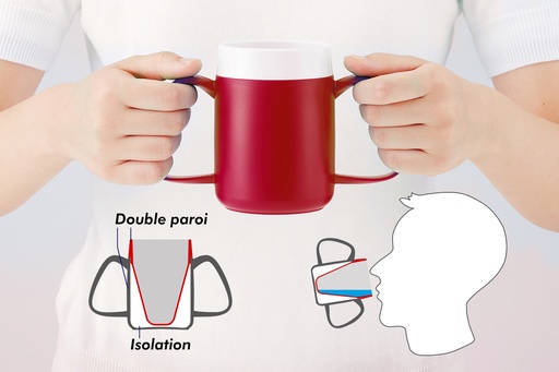 [00 E MAE12/R] Vaso ergonómico con 2 asas