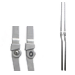 [PR15.YA.015] Ring Lock Knee Joint with Lateral Bars for children, 14mm, aluminium, pair