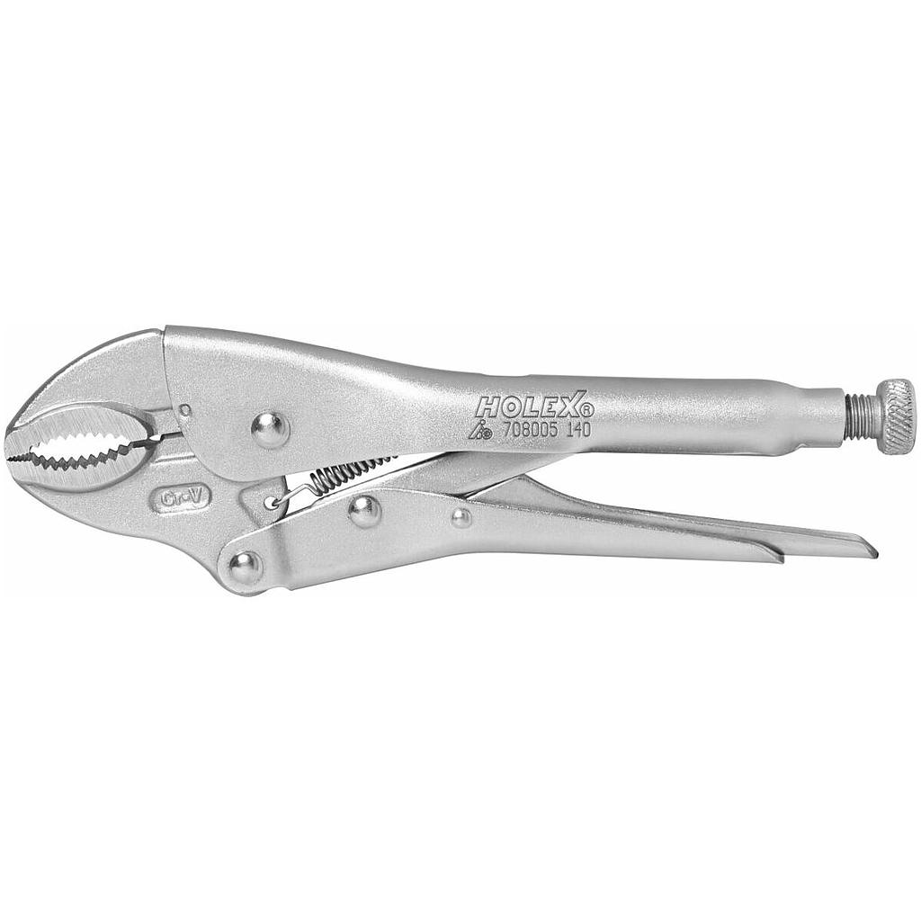 [627 W 002.115] Universal locking pliers, shape of the oval jaw 115 mm