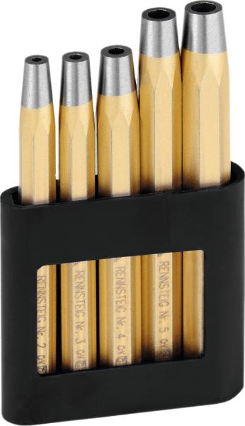 [635 W 001] Jeu de chasse-rivets dans un support en plastique 5pc