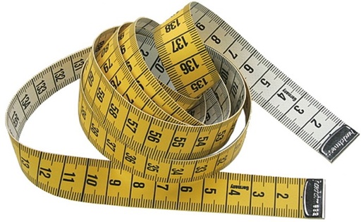 [716 W 002] Tape Measure, Tailor, Flexible, 1.5m