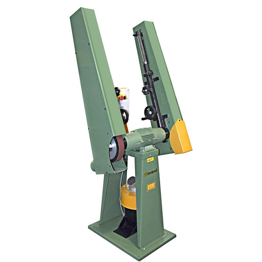 [511 W 000] Ponceuse à deux bandes abrasives, largeur de la bande : 50mm, 2 vitesses sur socle