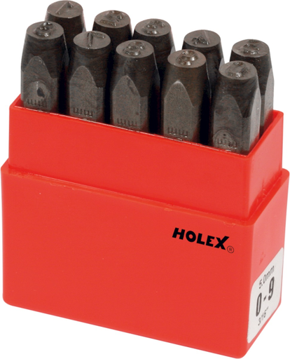 [654 W 002] Numeral punch set, 10 piece