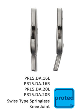 [PR15.DA.20R] Articulación de rodilla tipo suizo Springless20R