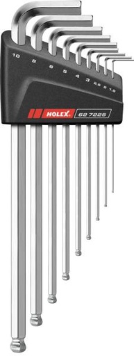 [642 W 001.SET9] Hexagon key L-wrench spherical set 9pc