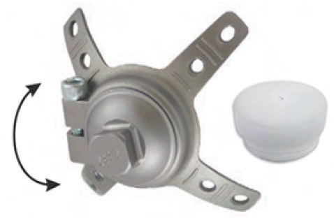 [PR05.DE.C10] Rotatable lamination anchor for children, with pyramid, stainless steel