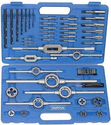 [649 W 001.SET] Jeu de tarauds et filières, à main, jeu de taraud de chaque taille, M3 à M12