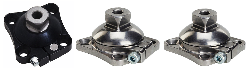 4 Hole Male Pyramid, rotatable, aluminium