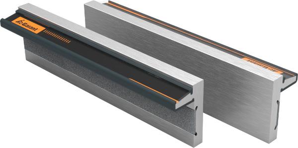 [210 W 102.100] Paire de mors d’étau magnétiques aluminium, lisses, standard 100mm