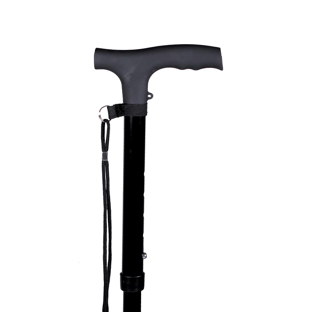 [00 V 22.87.97] "T" foldable walking sticks with soft touch