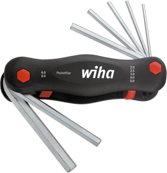 [642 W 102.7] Hexagon key L-wrench set in foldable holder, 7pcs