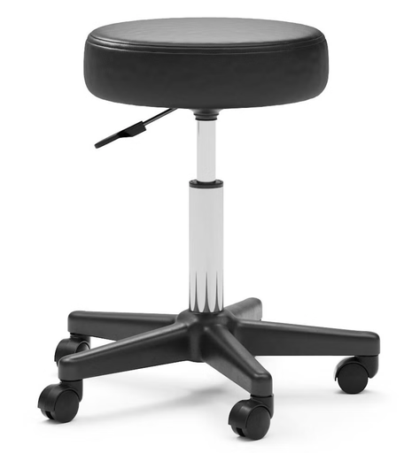 [819 W 205] Tabouret à roulettes noir