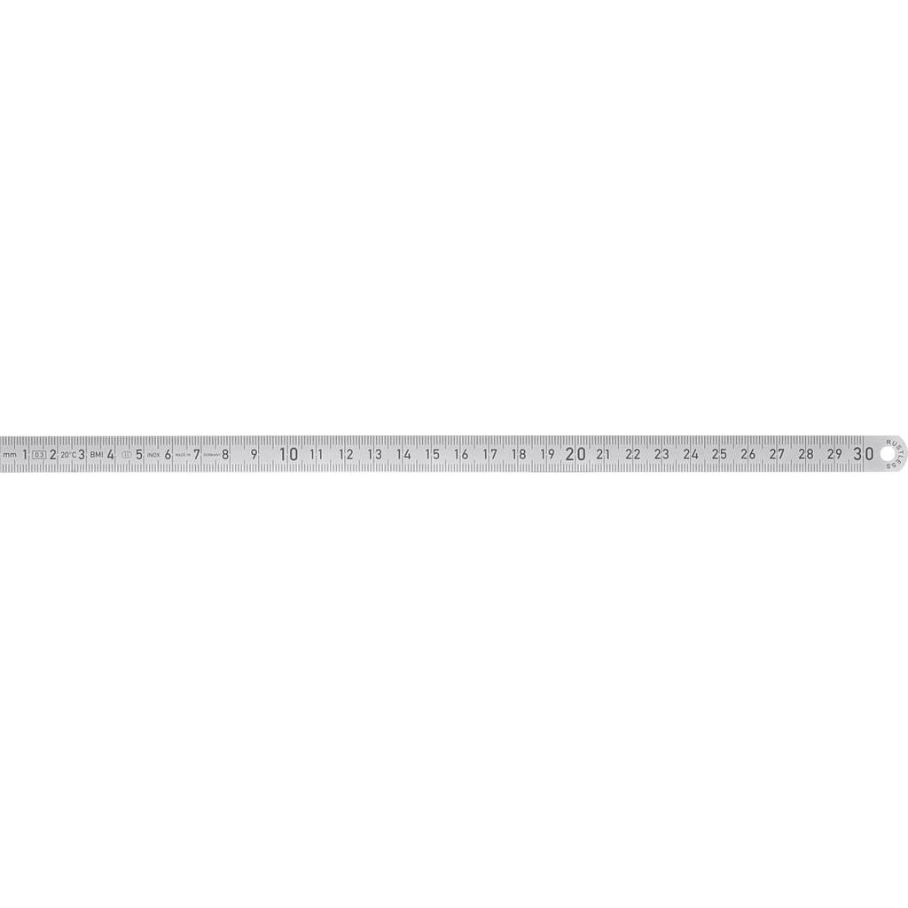 [716 W 003.13X150] Flexible steel rule narrow, stainless matt finished 150mm