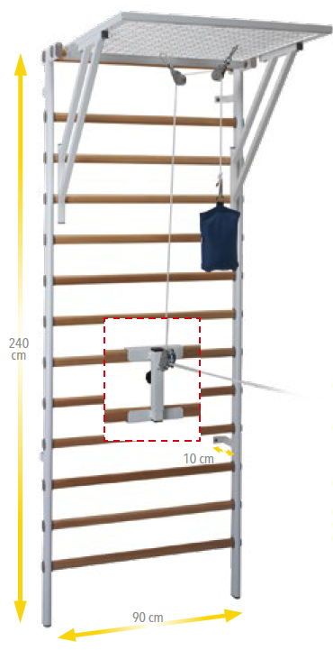 [00 K 56] Juego de barras de acero para montar como barras de pared, 240x90cm