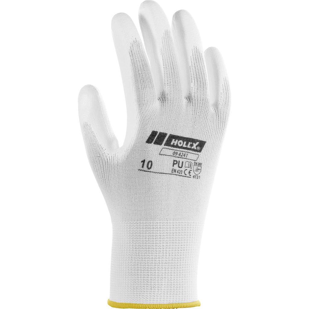 Polyamide gloves with PU coating