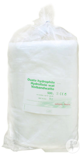 [00 M 41.500] Hydrophile Watte, Rolle à 500g